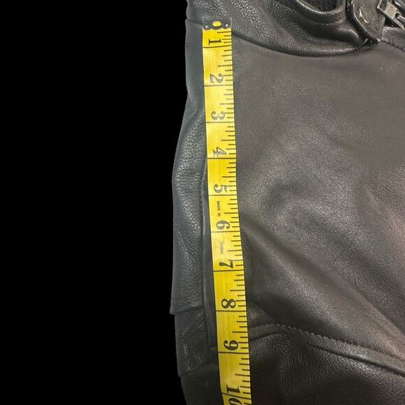 Black BIG & TALL Jamin Leather Jacket Size 56 w/ Zip-out Thermal Liner Striped - Picture 9 of 16